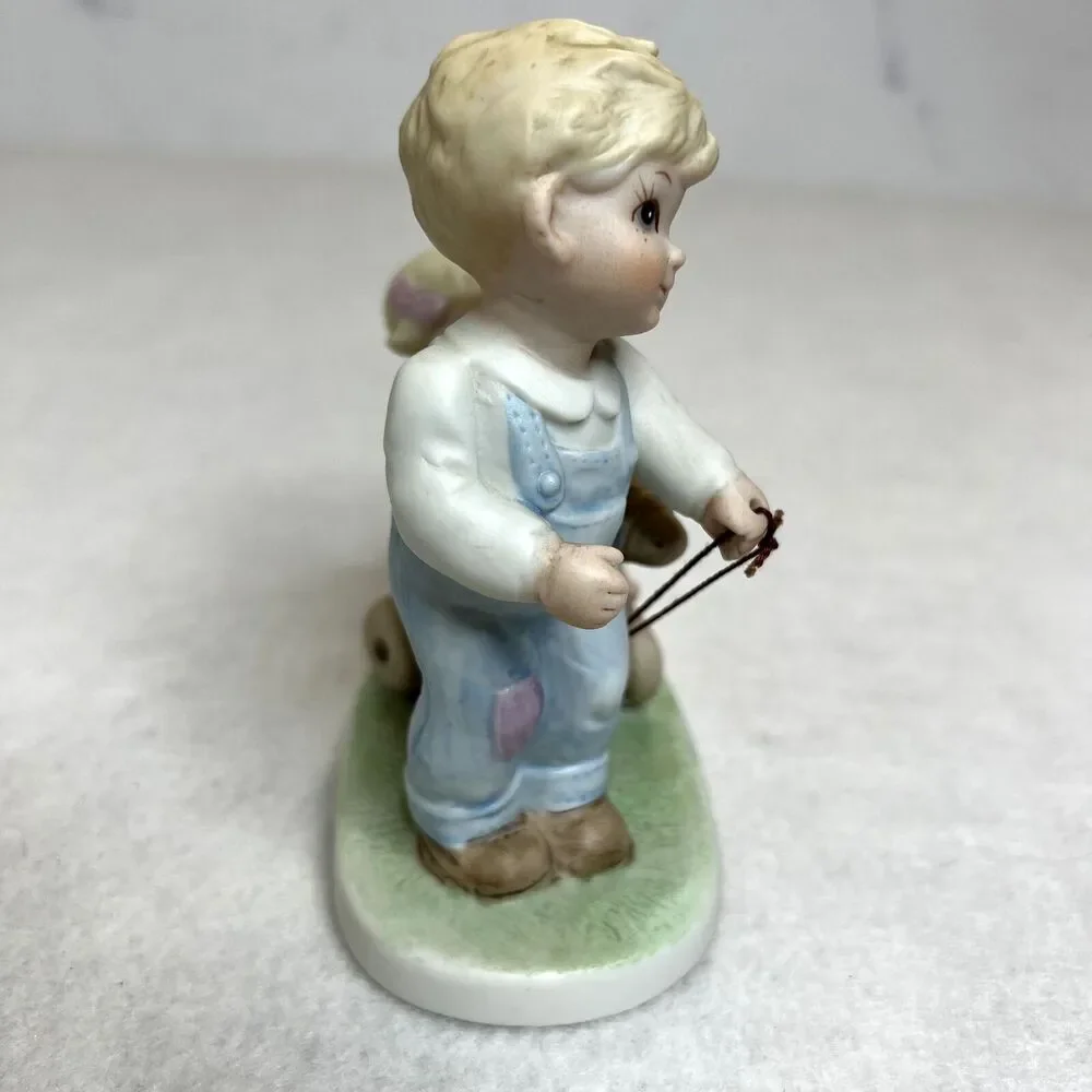 Vintage Homco Horse Pull Figurine